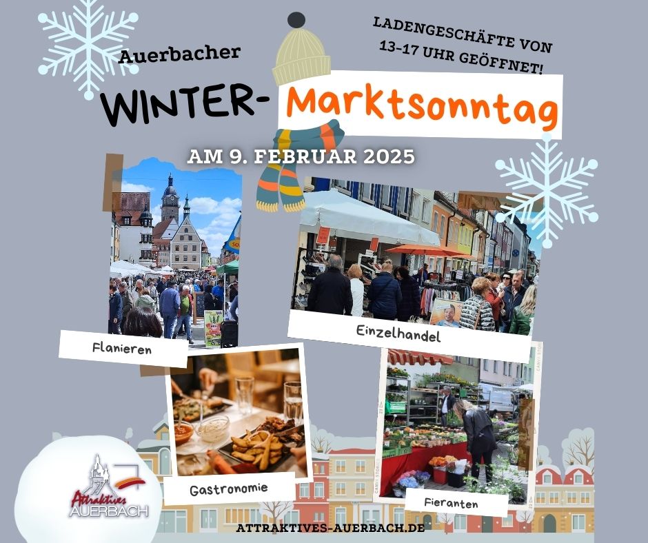 Marktsonntag am 09.02.2025 in Auerbach